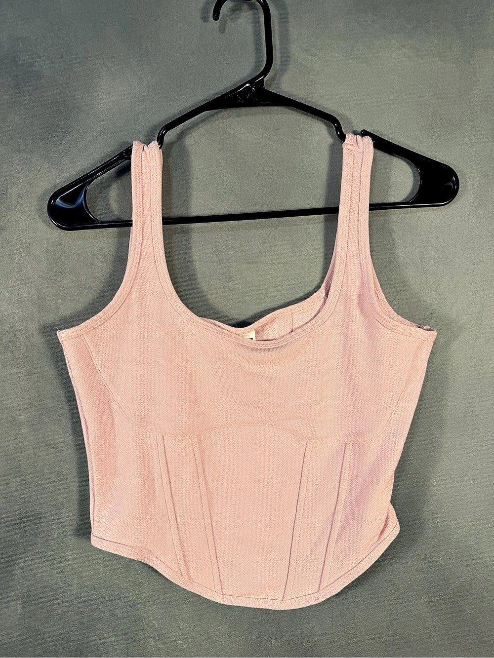 PINK Ribbed Tank Top Size Large
